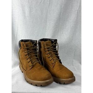 Goodfellow & Co Mens Wheat Work Boots Size 10 Brown Padded Collar Lace Up